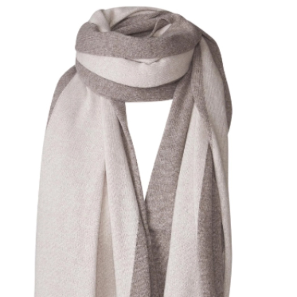 KINROSS CASHMERE TEXTURED COLORBLOCK TRAVEL WRAP